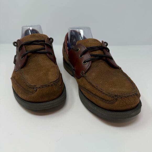 West Marine Boat Shoes Men's 9.5 Brown Leather Classic Comfort Mocs Casual EUC - Picture 4 of 12